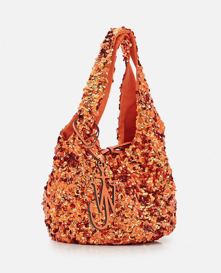 Jw Anderson Mini Shopper Sequins Bag In Orange Modesens