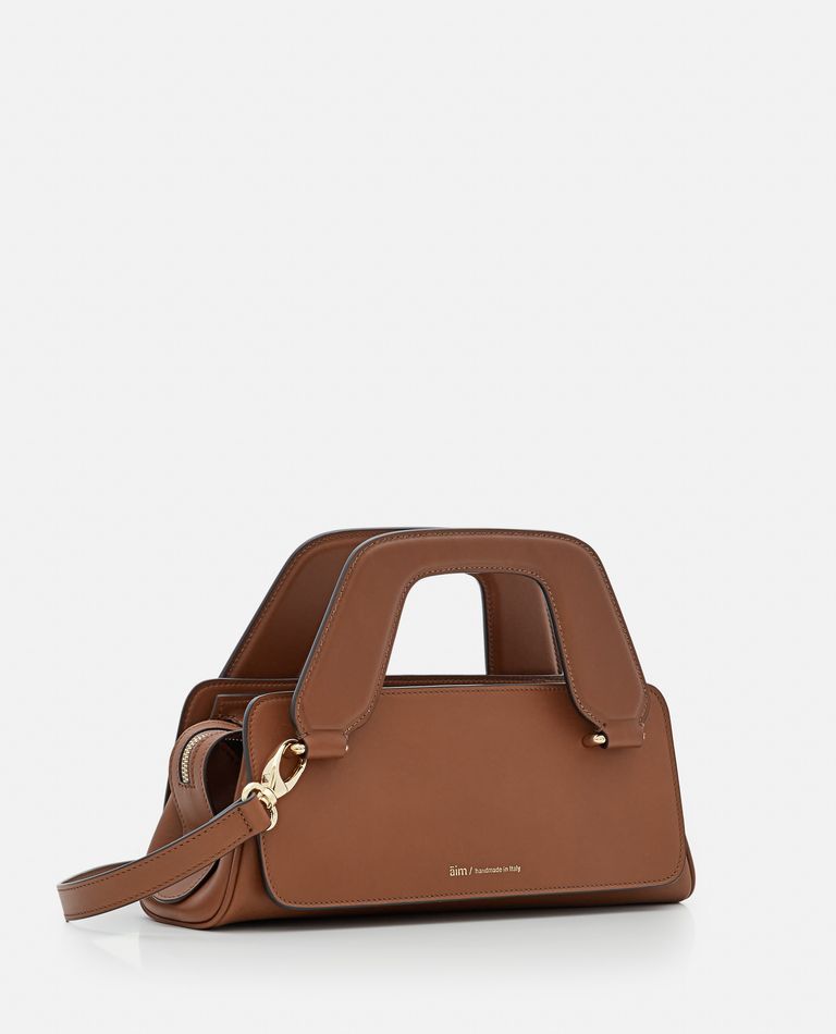 Aim Handmade In Italy "mini Olivia" Leather Handbag In Brown