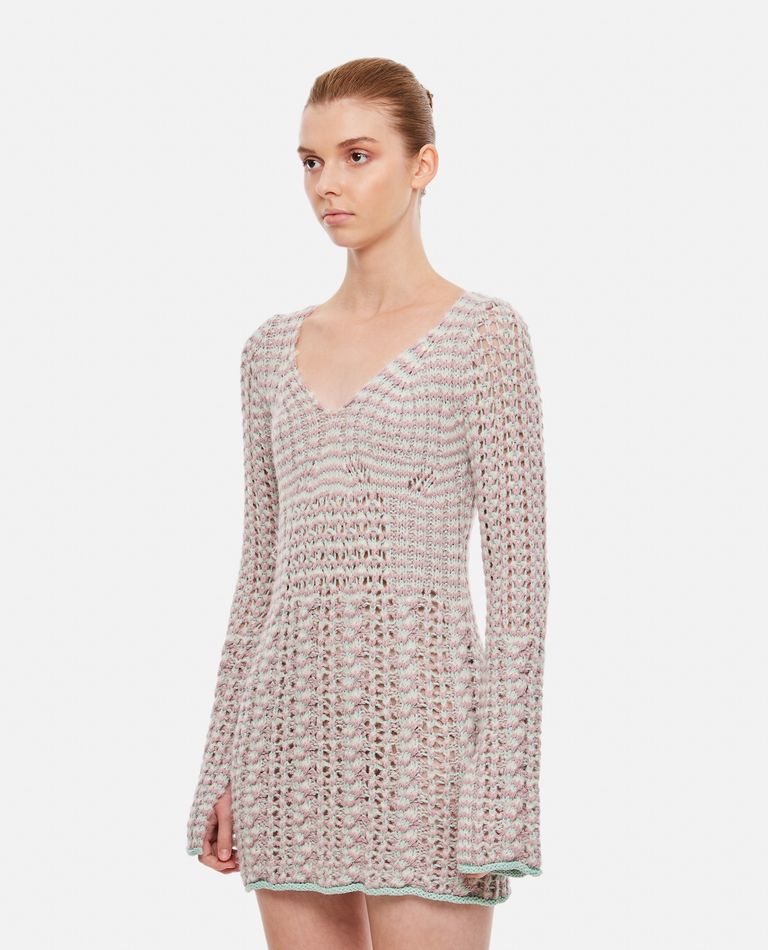 Shop Marco Rambaldi Braided Knitted Dress In Rose