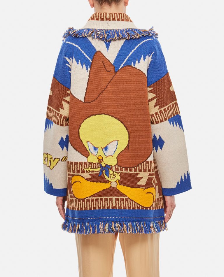 TWEETY COWBOY VIRGIN WOOL CARDIGAN