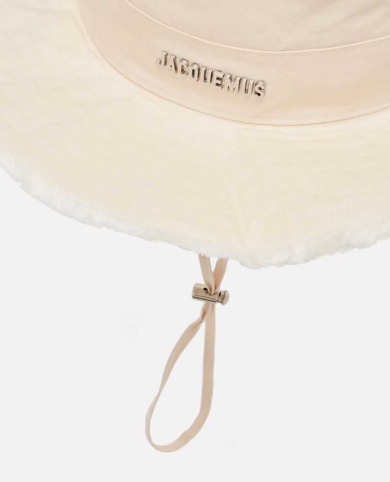 Shop Jacquemus Le Bob Artichaut Cotton Hat In White