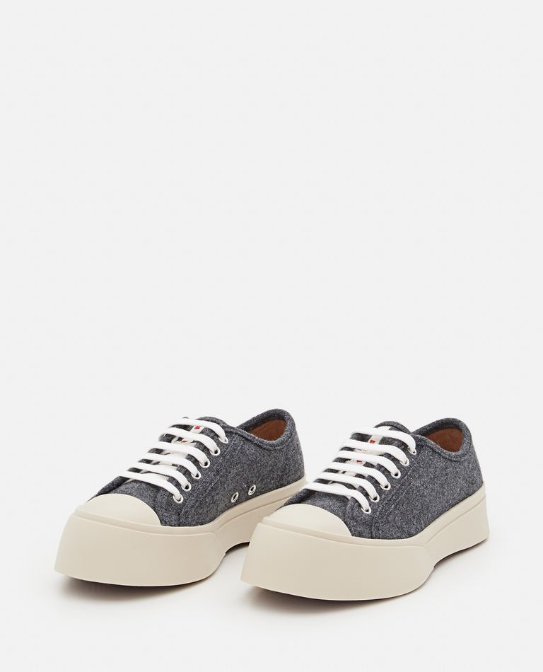 Marni Pablo Felt Sneakers In Grey