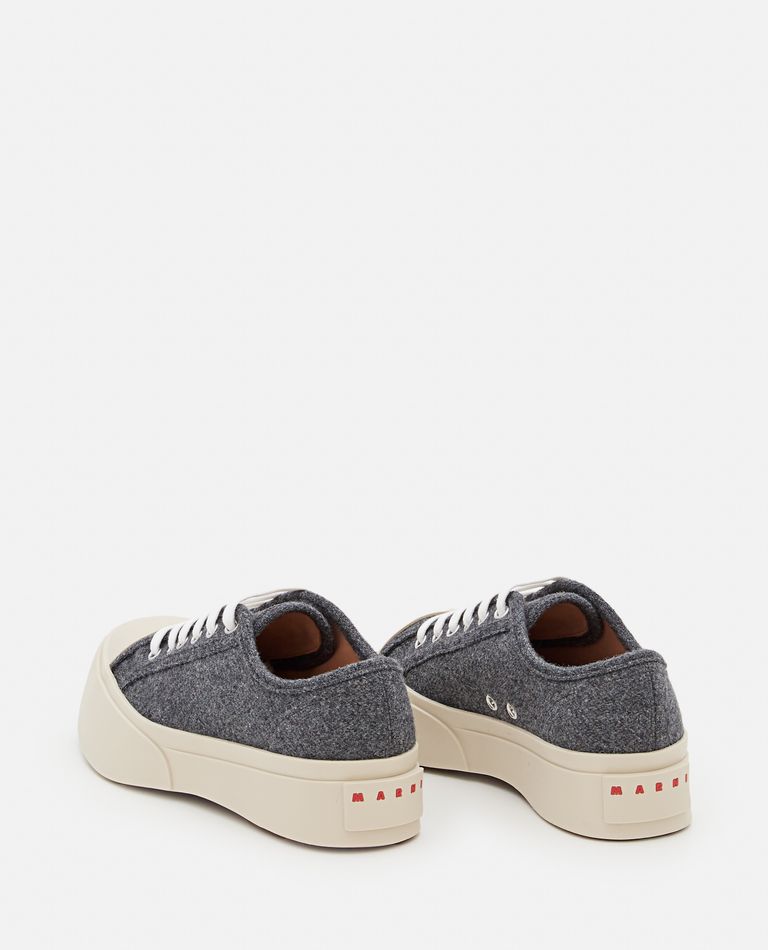 Shop Marni Pablo Felt Sneakers In Grey