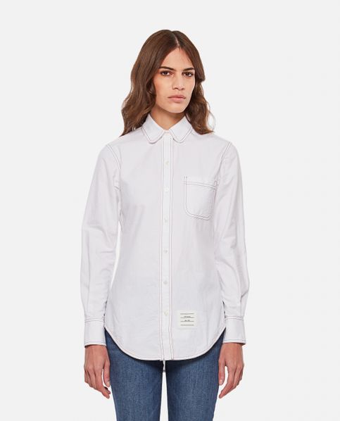 Adjustable hem cotton shirt - Women