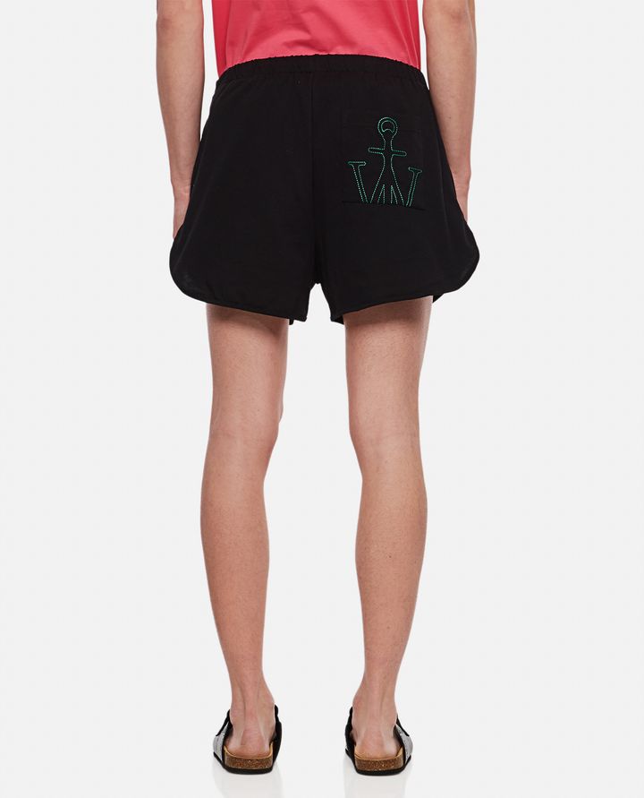 JW Anderson - EMBROIDERED RUGBY FACE RUNNING SHORTS_3