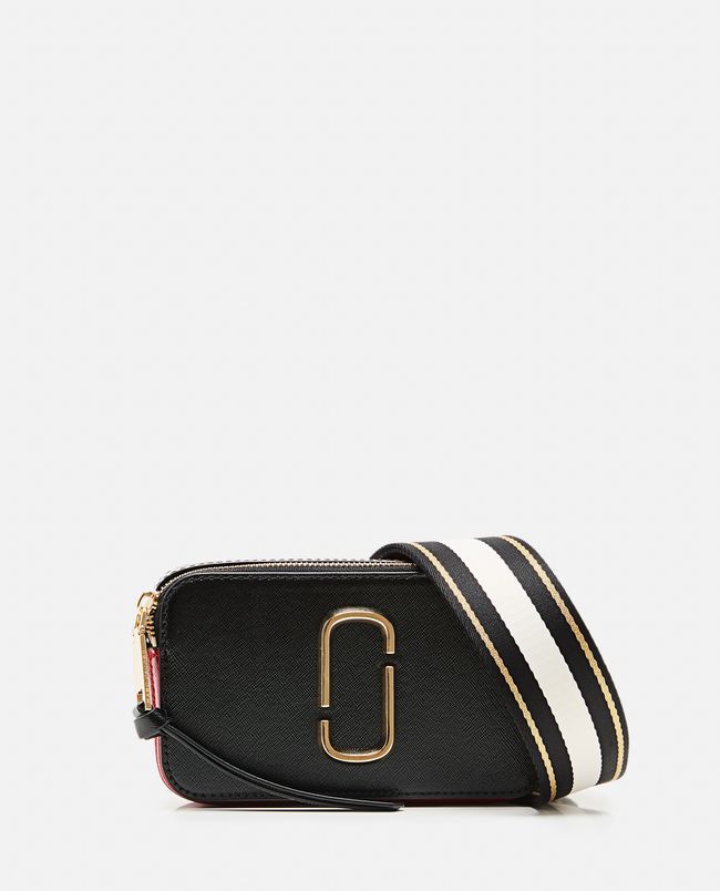 Marc Jacobs True Red & Black The Snapshot Leather Crossbody Bag