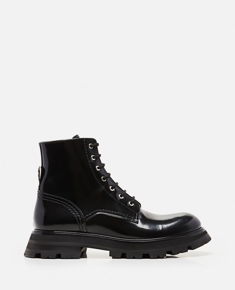 Alexander McQueen  ,  Laced Combat Boots  ,  Black 39