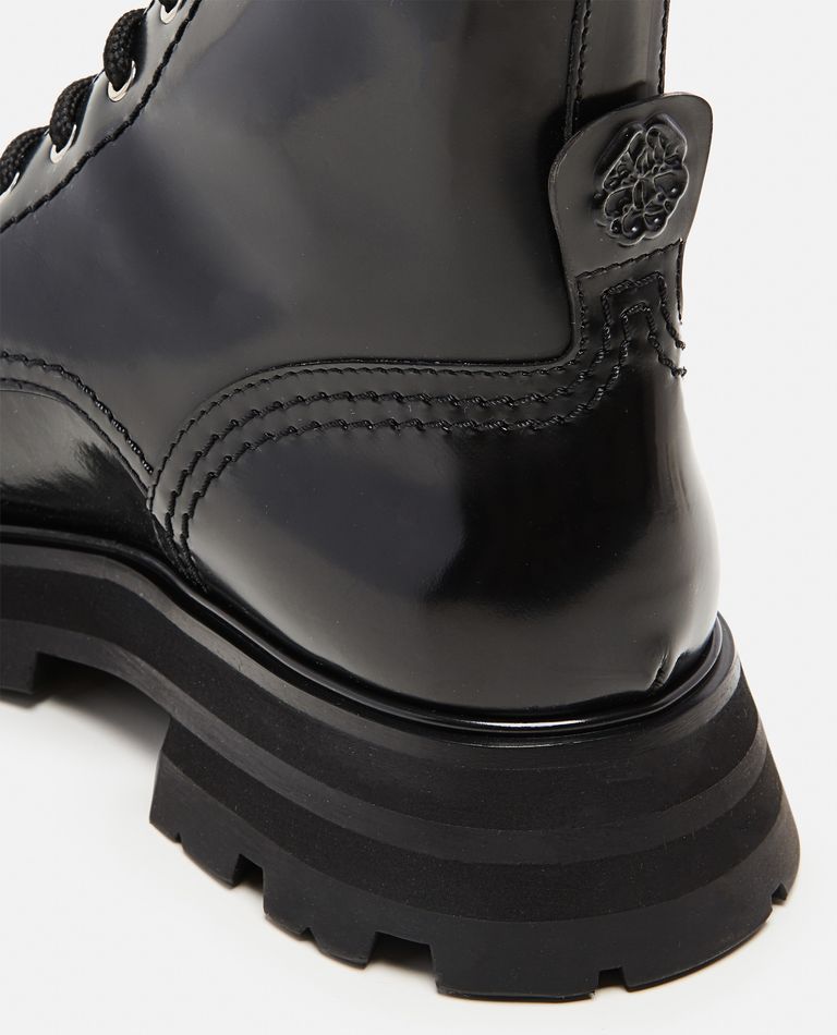 Alexander McQueen  ,  Laced Combat Boots  ,  Black 39
