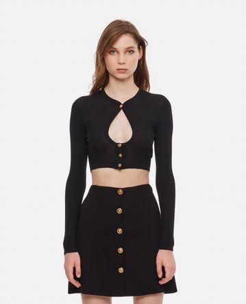 Versace - FINE RIB KNITTED CARDIGAN