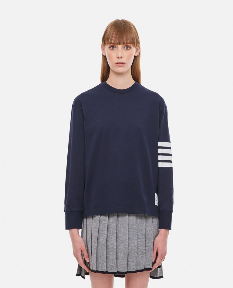 LONG SLEEVE RUGBY T-SHIRT for Women - Thom Browne sale | Biffi