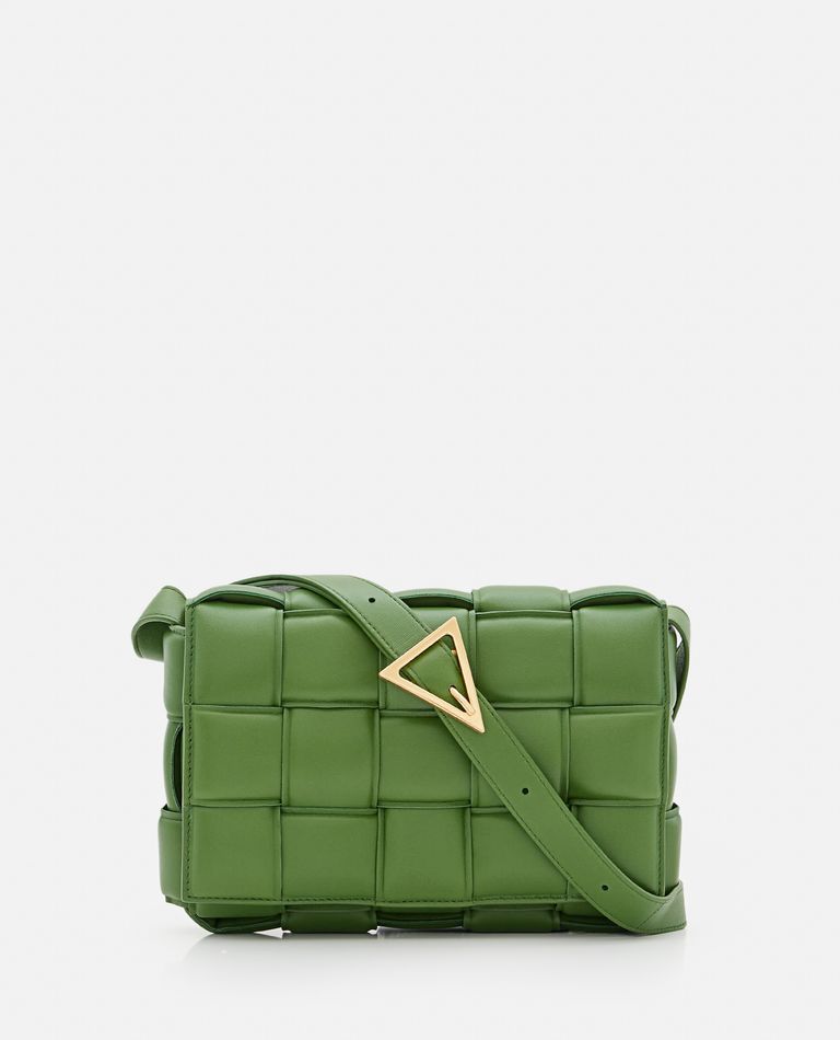 Bottega Veneta  ,  Padded Cassette Leather Shoulder Bag  ,  Green TU