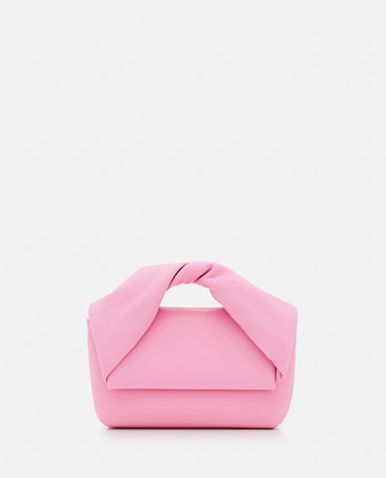 トートバッグ J W ANDERSON Midi Twist Shoulder Bag Pink HB0442LA0088300 HB JW ANDERSON Twister Midi Leather Top Handle Bag | endource