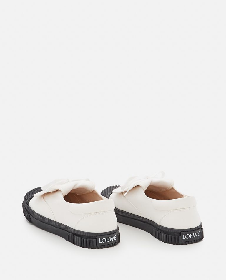 【無料郵送/関税込/正規品】 (W) Loewe Anagram Flap Sneaker in Loewe - Anagram Natural & White Flap Sneaker | Mitchell Stores