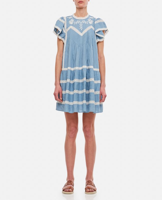 KYLA EMBROIDERED COTTON MINI DRESS for Women - Sea New York sale | Biffi