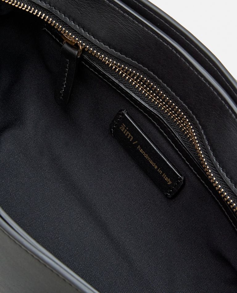 Aim Handmade In Italy "mini Olivia" Leather Handbag In Black