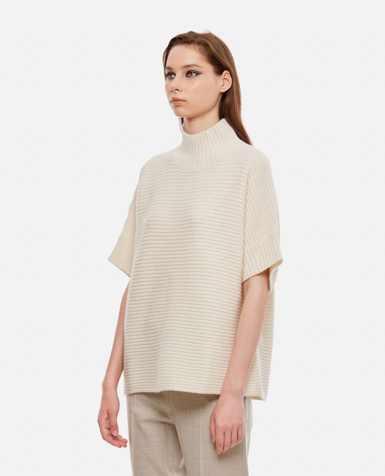 Max Mara Volonta Ribbed-knit Cashmere Sweater In White