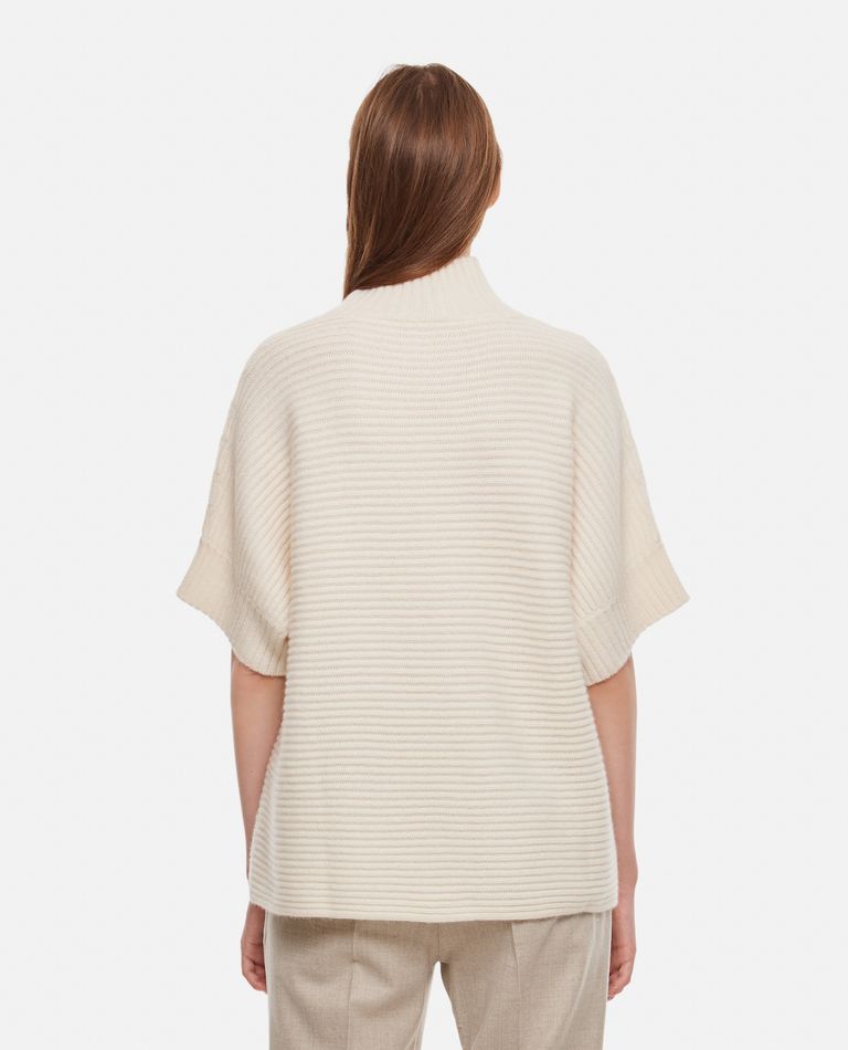 Max Mara Volonta Ribbed-knit Cashmere Sweater In White