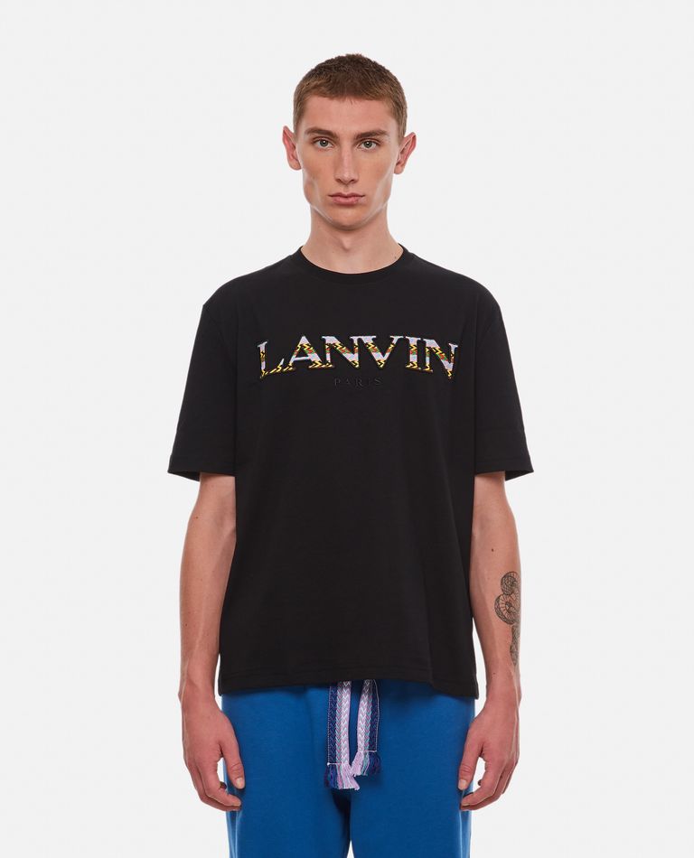 Lanvin  ,  T-shirt Girocollo In Cotone  ,  Nero S