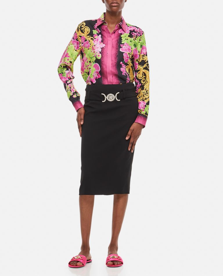 Versace  ,  Flower Print Silk Shirt  ,  Multicolore 44