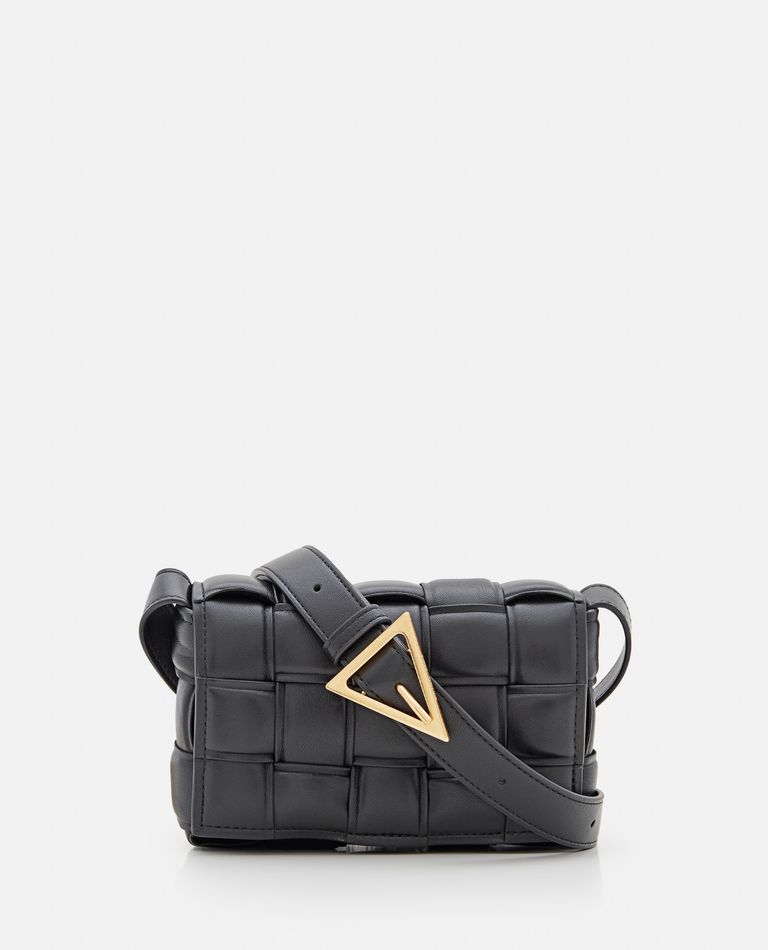 Padded Cassette Shoulder Bag in Black - Bottega Veneta