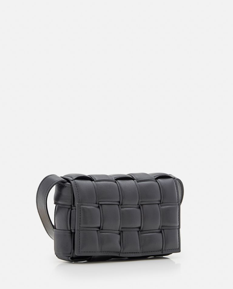 Bottega Veneta Small Padded Cassette Leather Shoulder Bag In Black