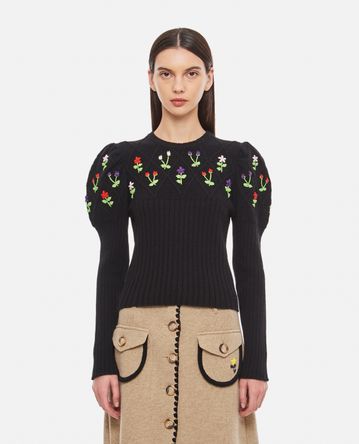 Cormio - CREWNECK "OMA" SWEATER WITH HAND EMBROIDERIES