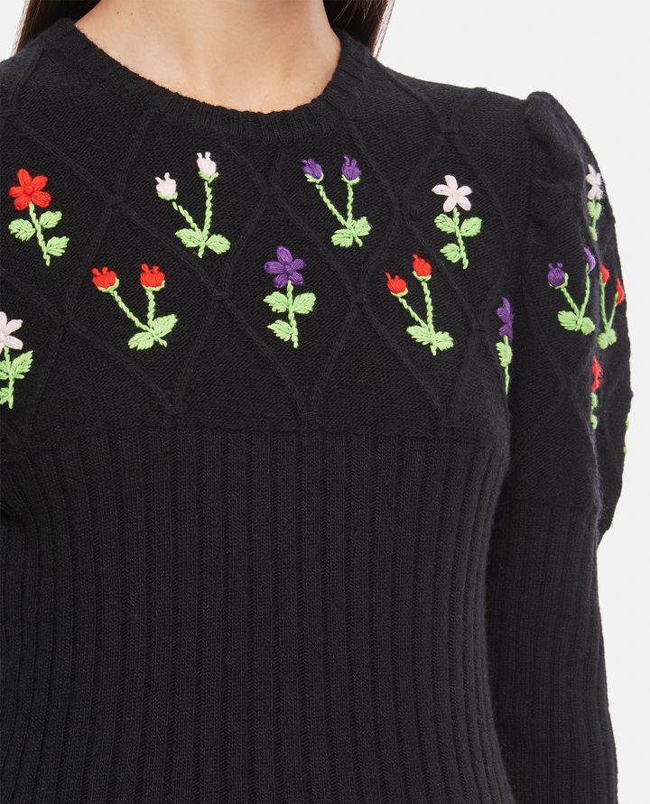 Cormio - CREWNECK "OMA" SWEATER WITH HAND EMBROIDERIES_4