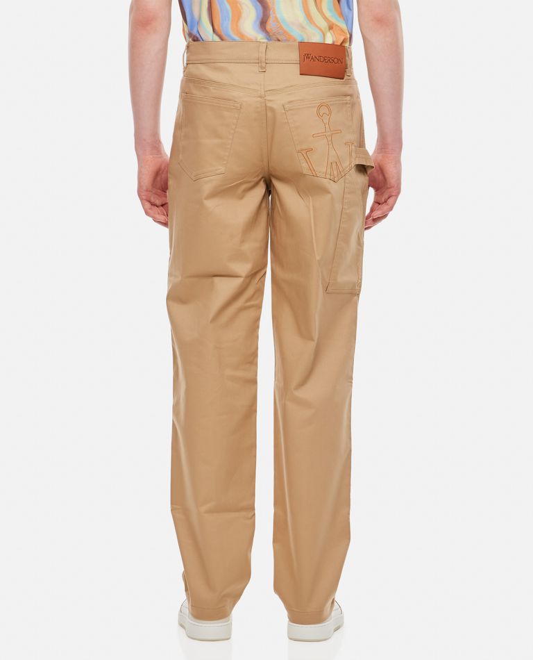 Shop Jw Anderson 5-pocket Workwear Chino In Beige