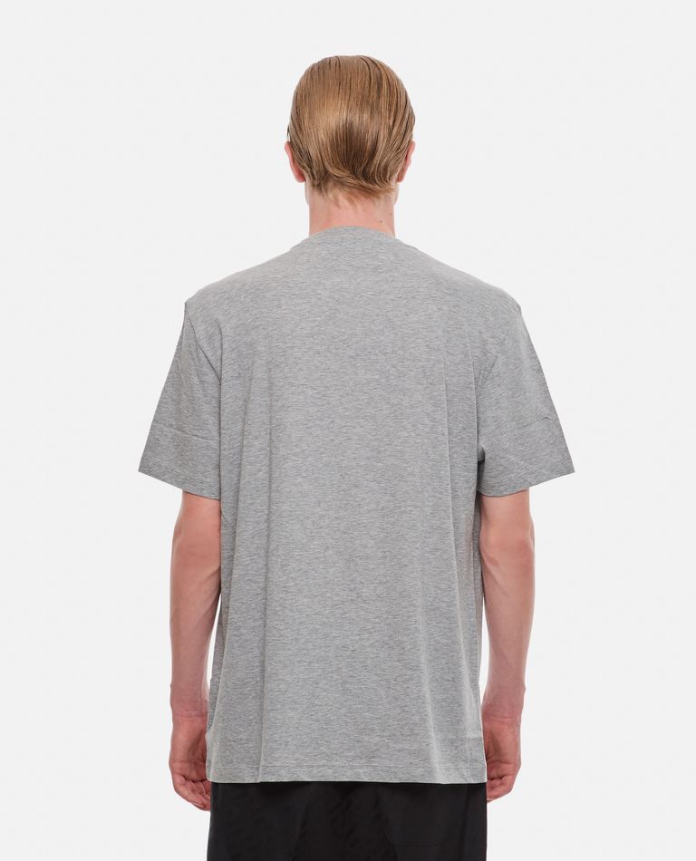 Versace Crewneck Cotton T-shirt In Grey