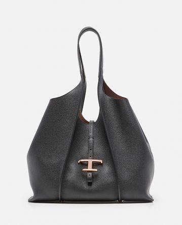 Tod's - DOUBLE HANDLES LEATHER TOTE BAG