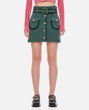Cormio - KNITTED MINISKIRT WITH BELT AND FRONT POCKETS