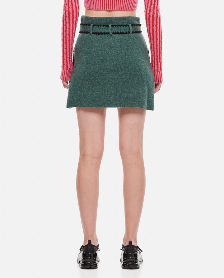 Cormio - KNITTED MINISKIRT WITH BELT AND FRONT POCKETS_3