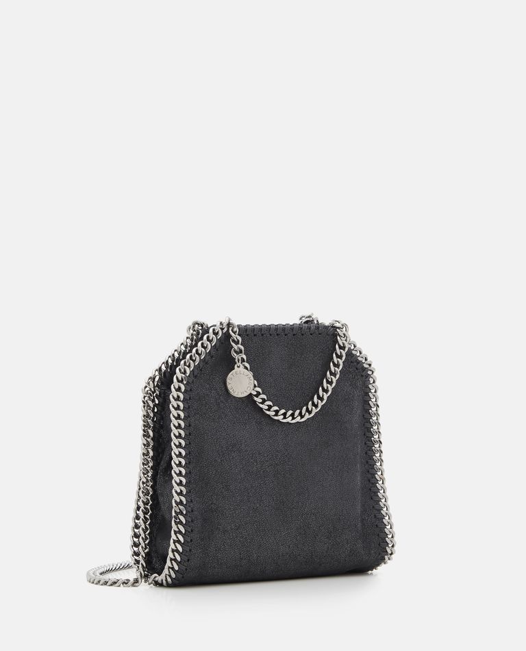 Stella Mccartney Tiny Falabella Shaggy Tote Bag In Black