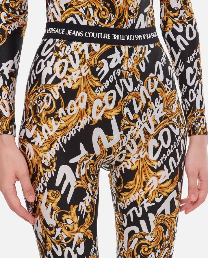 Versace Jeans Couture - LEGGINGS CON STAMPA IN LYCRA_4