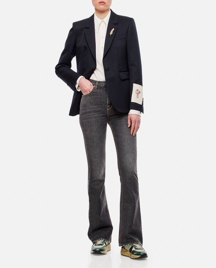 Golden Goose - BLAZER MONOPETTO IN GABARDINA DI LANA_3