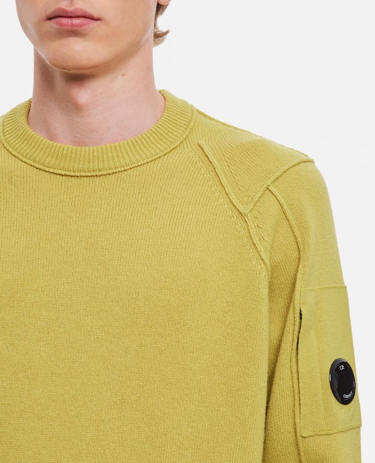 Shop C.p. Company Crewneck Sweater In Yellow