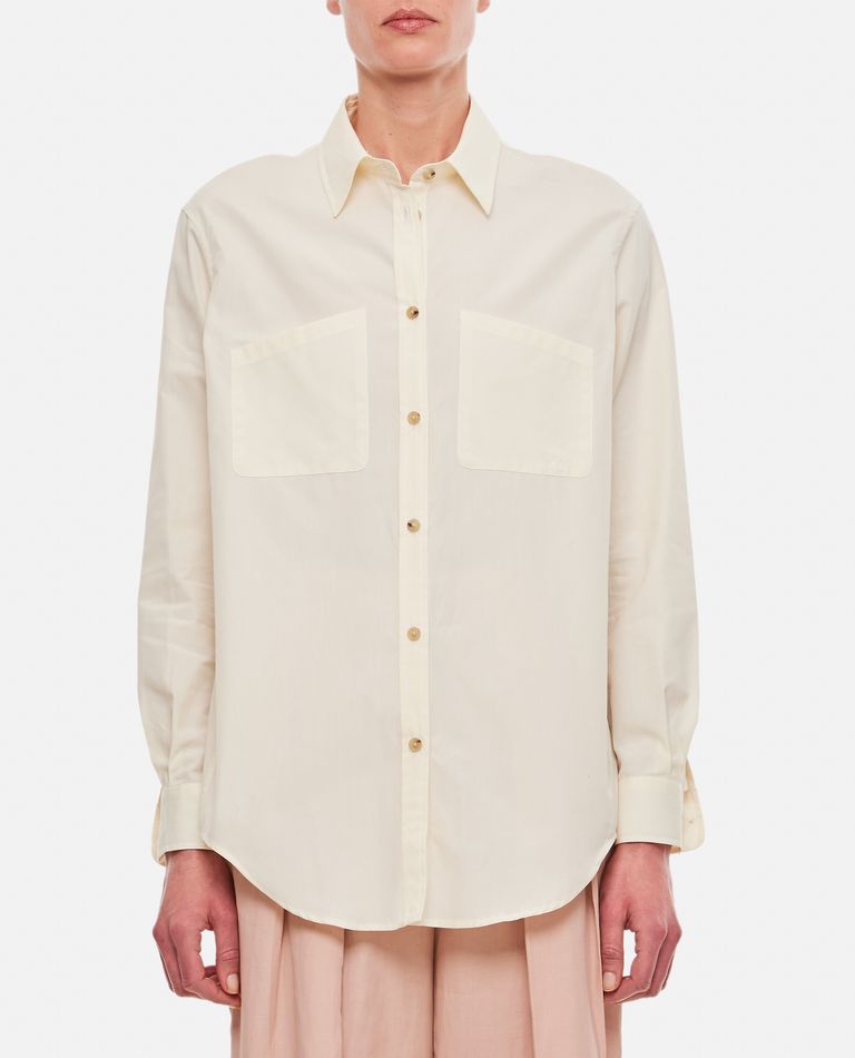 Fay  ,  Cotton Long Sleeves Buttoned Shirt  ,  White M