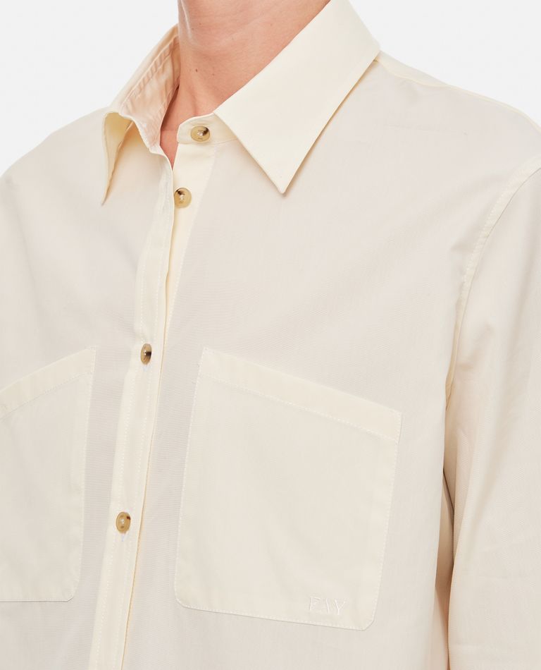 Fay Cotton Long Sleeves Buttoned Shirt In White