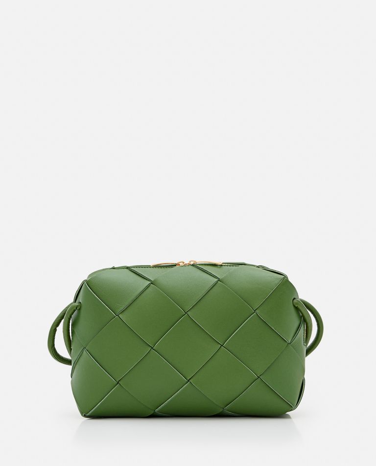 Bottega Small Cassette Leather Camera Bag In Green ModeSens