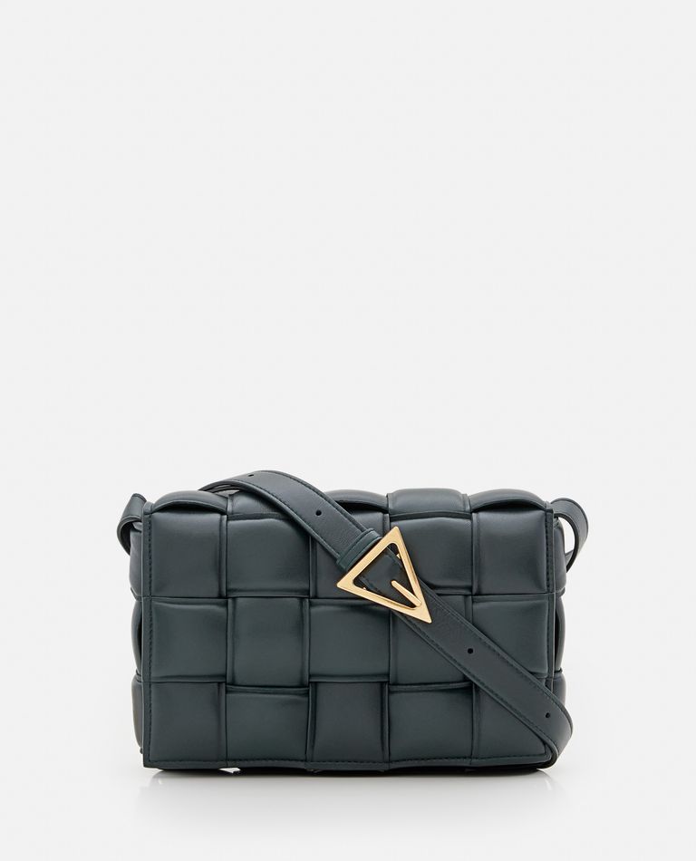 Bottega Veneta  ,  Padded Cassette Leather Shoulder Bag  ,  Black TU