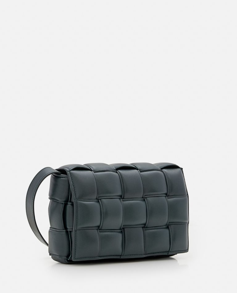 Bottega Veneta  ,  Padded Cassette Leather Shoulder Bag  ,  Black TU