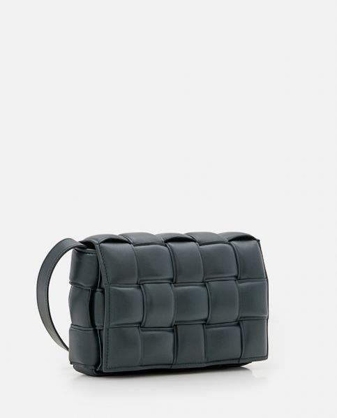 Padded Cassette Leather Shoulder Bag in Grey - Bottega Veneta