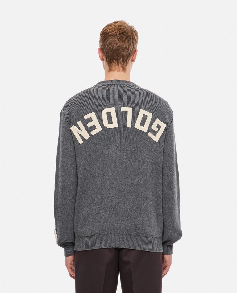 Shop Golden Goose Cotton Crewneck Sweatshirt In Grey