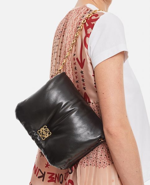 Shop LOEWE Goya Puffer Messenger Bag