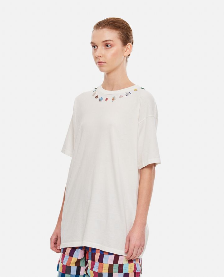 Bode New York - BEADED NECKLACE T-SHIRT_2
