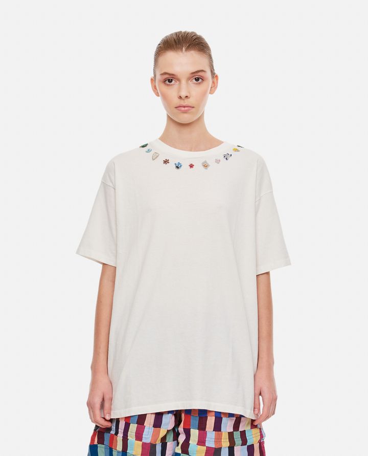Bode New York - BEADED NECKLACE T-SHIRT_1