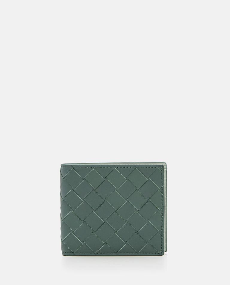 Bottega Veneta  ,  Bicolor Leather Billfold Wallet  ,  Green TU