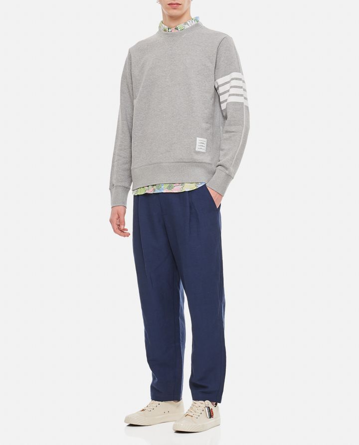 Thom Browne - CLASSIC SWEATSHIRT IN CLASSIC LOOPBACK W/ ENGINEERED 4 BAR_4