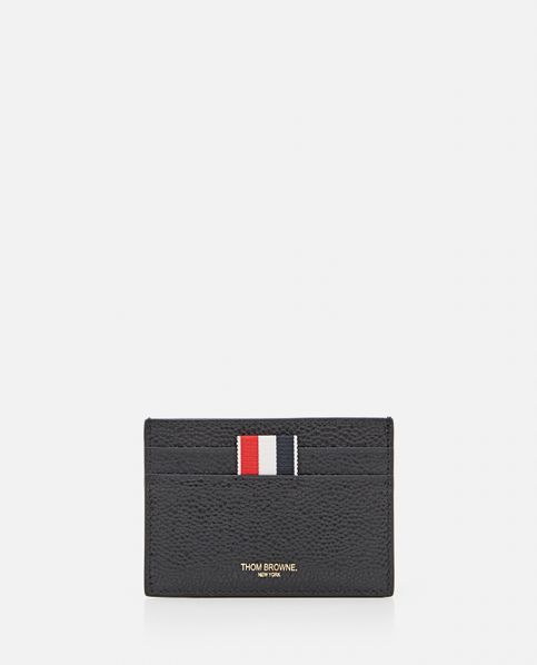 Fendi Embossed Logo Detail Leather Card Holder In Black