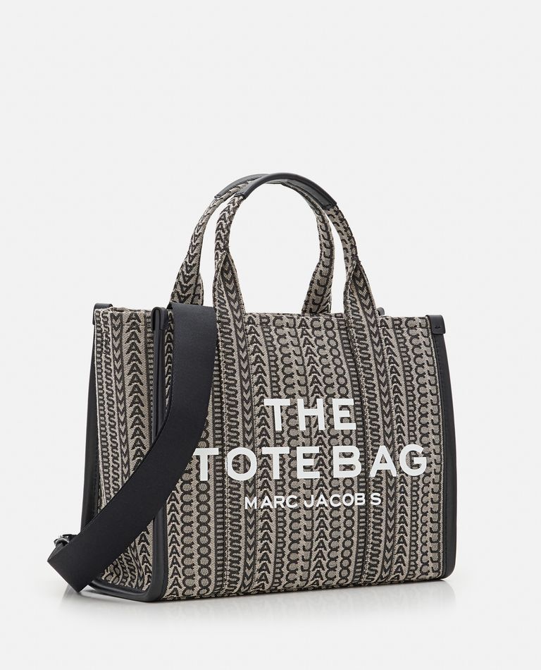 Shop Marc Jacobs The Medium Monogram Jacquard Tote Bag In Beige